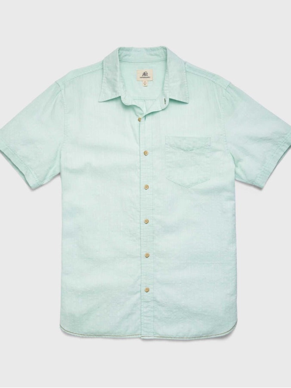 Surfside Supply JOEY SLUB ISLAND SHIRT - GREEN BAY